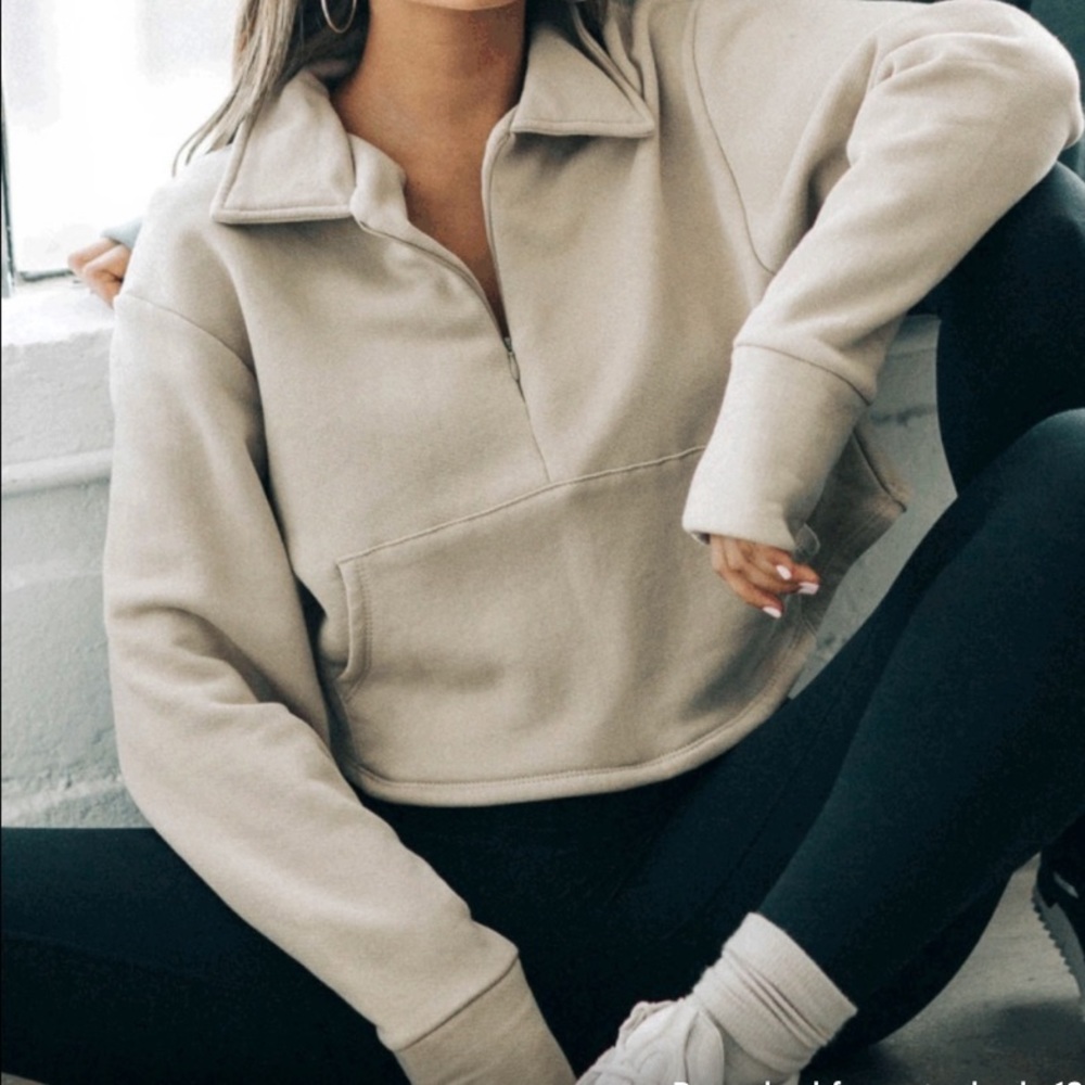 Joah Brown Aspen Half Zip in Desert Sherpa. Size Small/Medium.